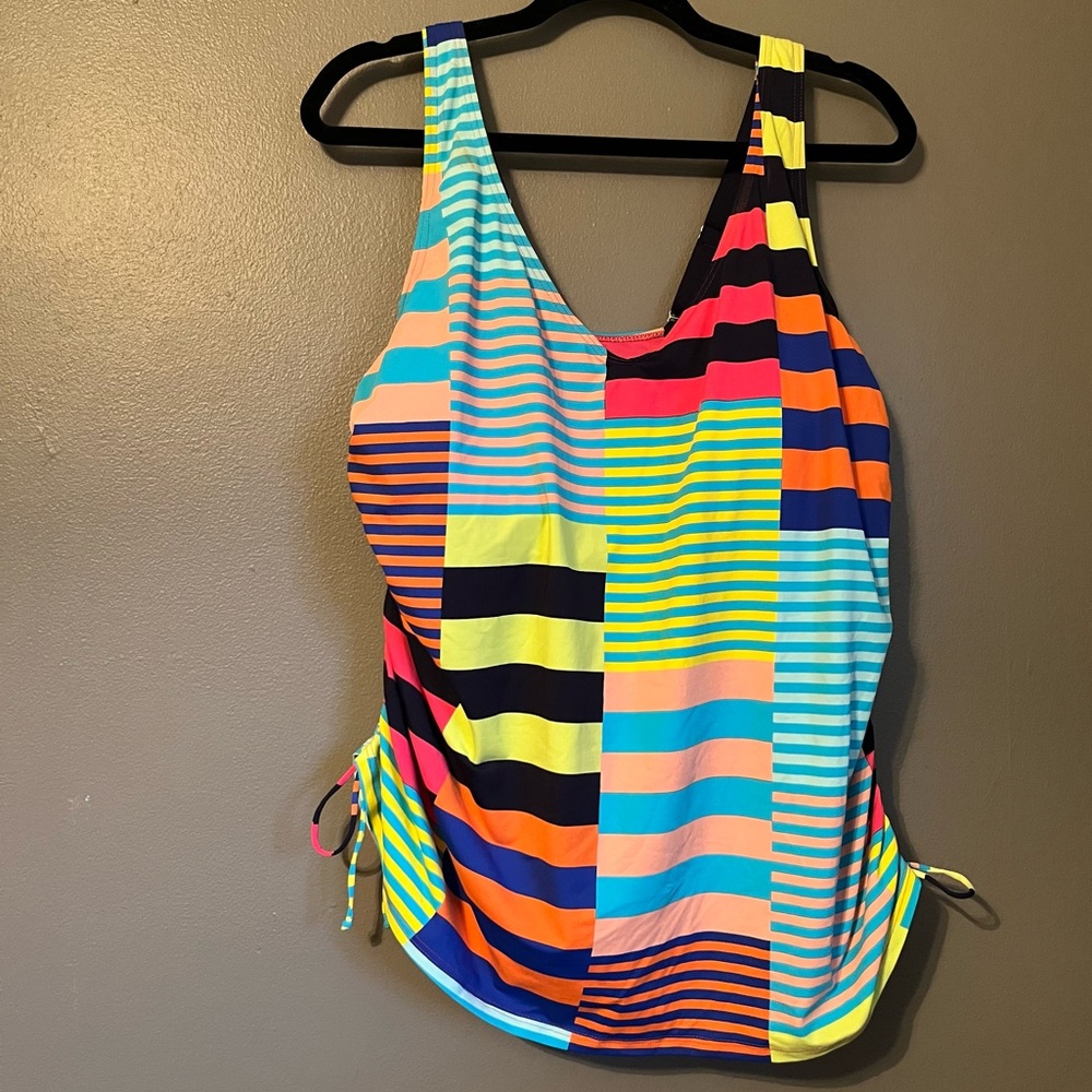 Lands' End Multicolor Striped Bikini